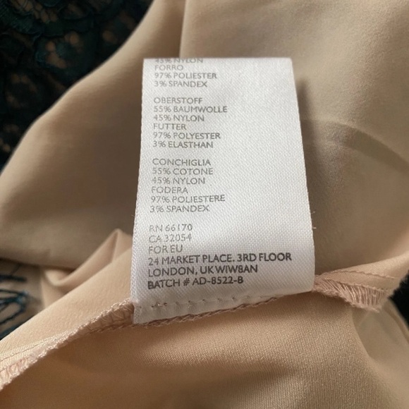 Maeve Anthropologie Elsa Floral Lace Overlay Peplum Sheath Dress Womens XS (489) - Picture 7 of 7